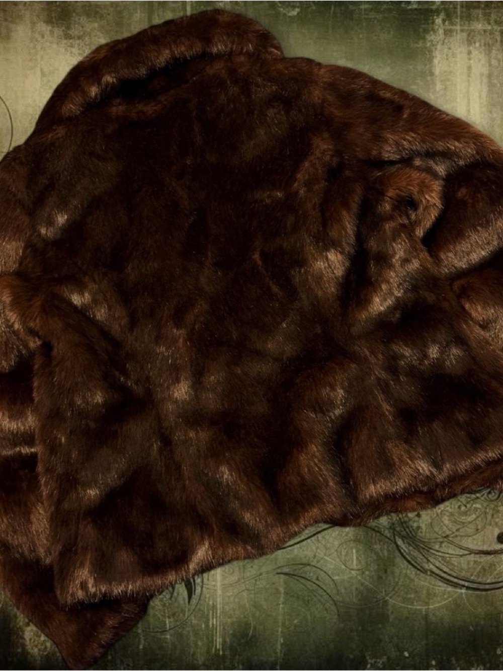 Vintage 2000s Brown Faux Fur Cropped Jacket /never worn - Picture 6 of 7